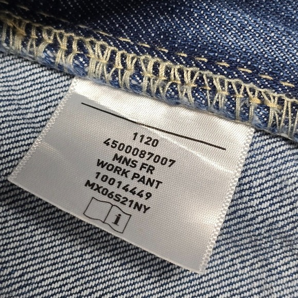 Ariat M3 Jeans Mens Loose Fit Denim Size 34x30 Distressed Workwear Ranchwear - Picture 10 of 16